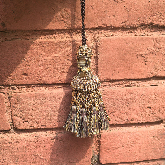 1 Pack Small Decorative Tassel with Hanging Loop, 8 in Total Length – Handcrafted Curtain Tieback, Ornament, and Home Décor Accent E98327