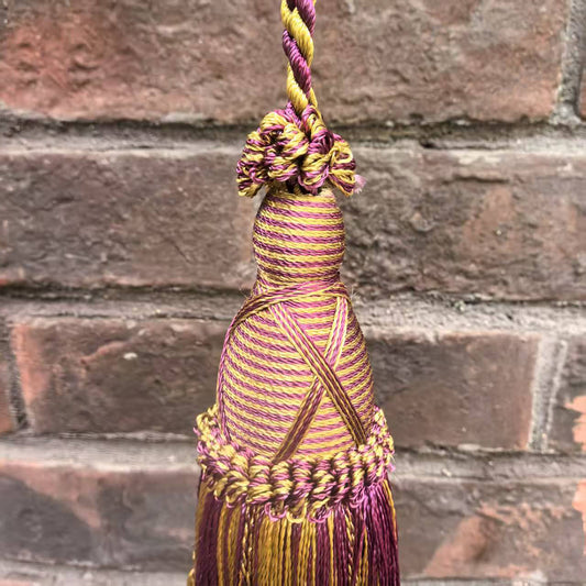 1 Pack Elegant Long Decorative Tassel with Hanging Loop, 15 in Total Length – Luxury Curtain Tieback, Door Handle Ornament, and Home Décor Accessory E96145