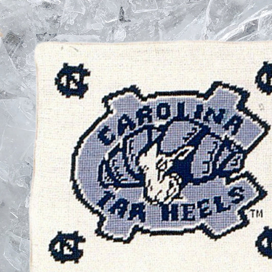 Handmade Wool Needlepoint Pillow Cover - Decorative Throw Cushion Cover - Vintage Floral Embroidery DesignN C Tar Heels