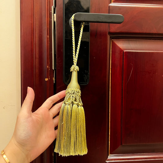1 Pack Decorative Tassel with Hanging Loop, 14 in Total Length – Elegant Curtain Tieback, Door Handle Ornament, and Home Décor Accent E96147