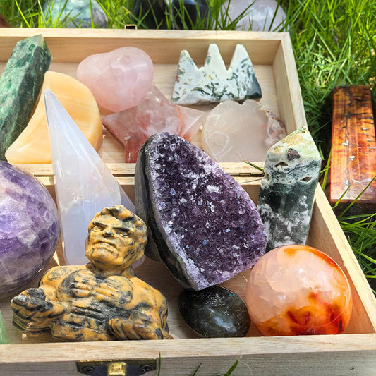 Healing Crystals Stone Mix Set Radom Crystals Bulk for Healing, Reiki, Mysterious Gifts for Women Crystal for Positive Energy Home Decor