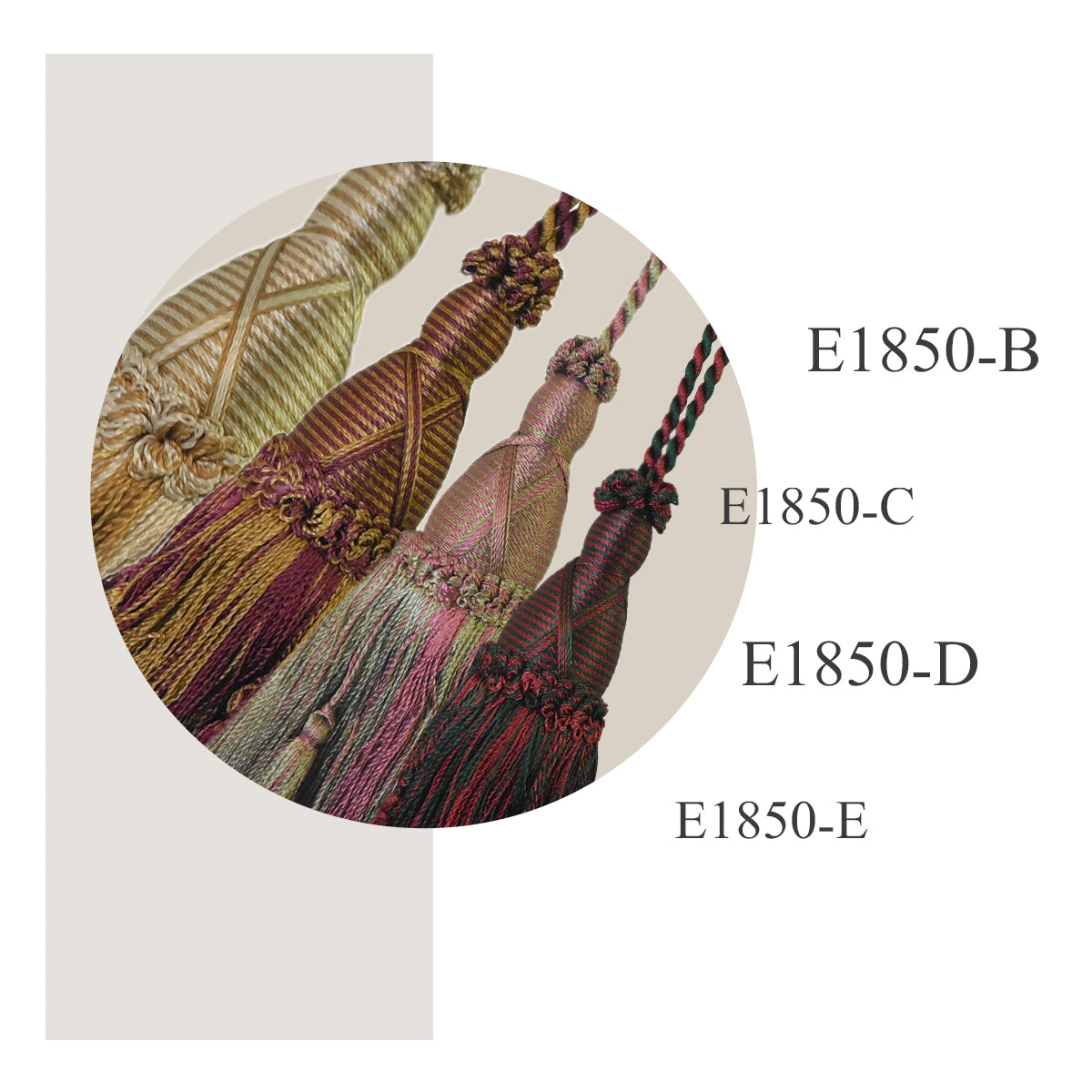 1 Pack Elegant Long Decorative Tassel with Hanging Loop, 15 in Total Length – Luxury Curtain Tieback, Door Handle Ornament, and Home Décor Accessory E96145