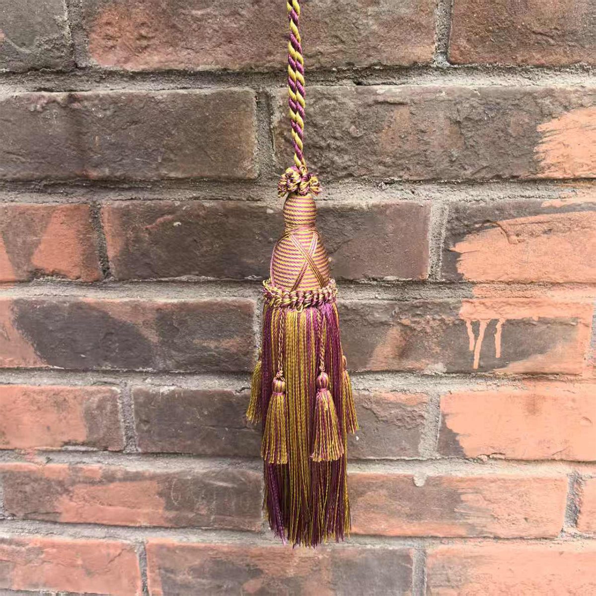 1 Pack Elegant Long Decorative Tassel with Hanging Loop, 15 in Total Length – Luxury Curtain Tieback, Door Handle Ornament, and Home Décor Accessory E96145