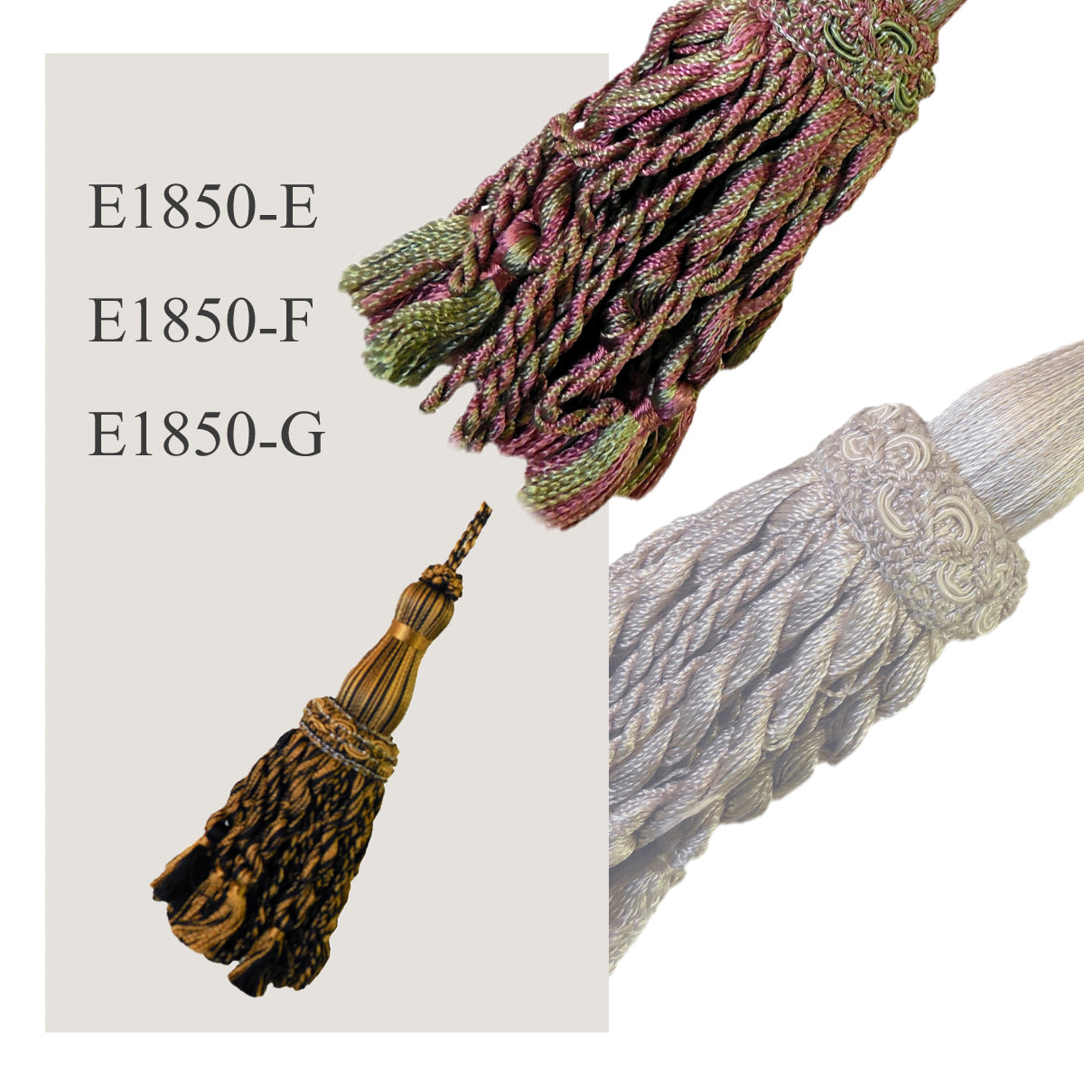 1 Pack Luxury Decorative Tassel with Loop, 11.8in Total Length – Double Layer Design, Ideal for Curtain Tiebacks, Home Décor, Keychains, and Craft Projects E1850
