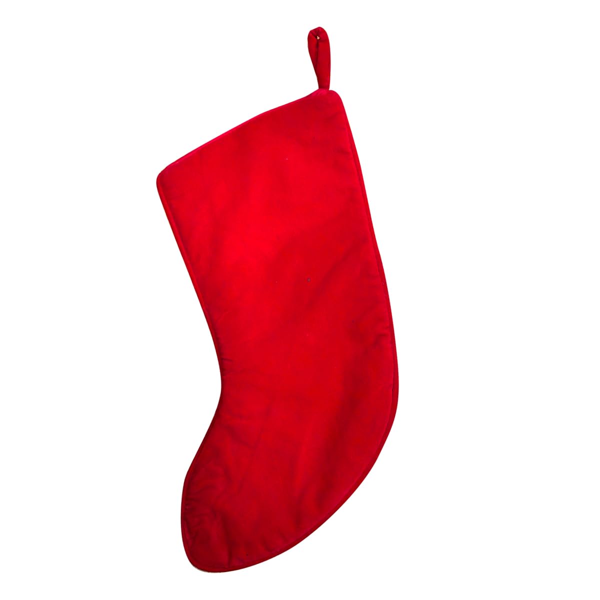 100% Wool Hand-Embroidered Christmas Stocking, 12 x 6 in – Small Handmade Needlepoint Holiday Decoration with Classic Festive Scene