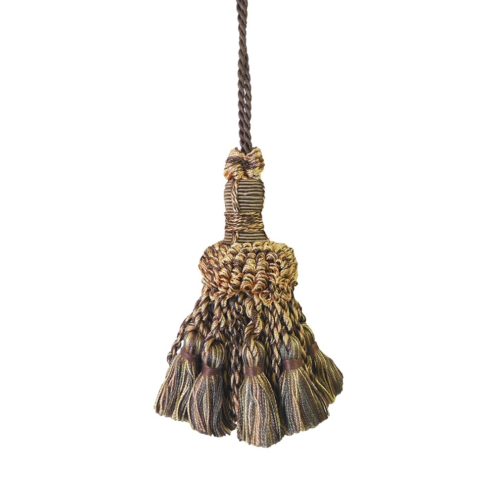 1 Pack Small Decorative Tassel with Hanging Loop, 8 in Total Length – Handcrafted Curtain Tieback, Ornament, and Home Décor Accent E98327