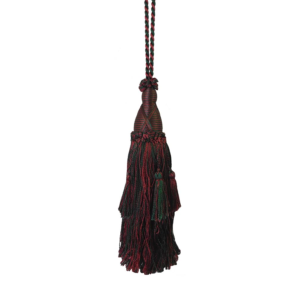 1 Pack Elegant Long Decorative Tassel with Hanging Loop, 15 in Total Length – Luxury Curtain Tieback, Door Handle Ornament, and Home Décor Accessory E96145