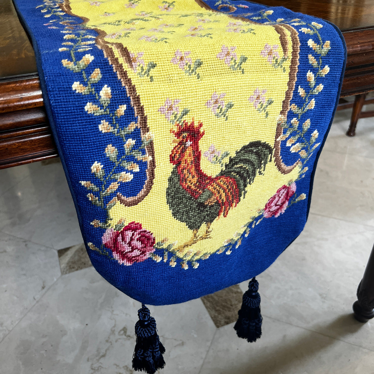 Handmade Embroidered Table Runner – Elegant Table Decor with Delicate Stitching for Dining Tables, Weddings, and Home Decor