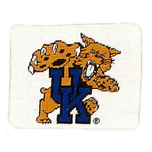 Handmade Wool Needlepoint Pillow Cover - Decorative Throw Cushion Cover - Vintage Floral Embroidery Design U of Kentucky, tiger UK