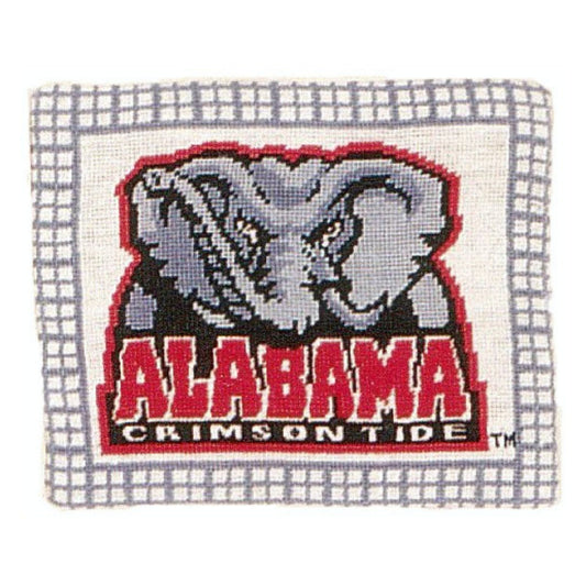 Handmade Wool Needlepoint Pillow Cover - Decorative Throw Cushion Cover - Vintage Floral Embroidery Design Alabama 1