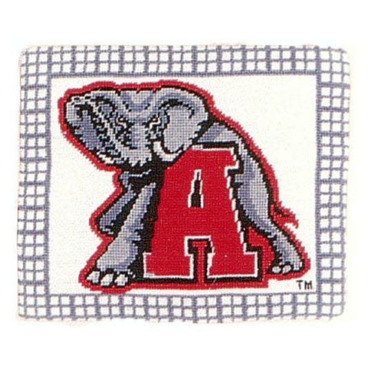 Handmade Wool Needlepoint Pillow Cover - Decorative Throw Cushion Cover - Vintage Floral Embroidery Design Alabama