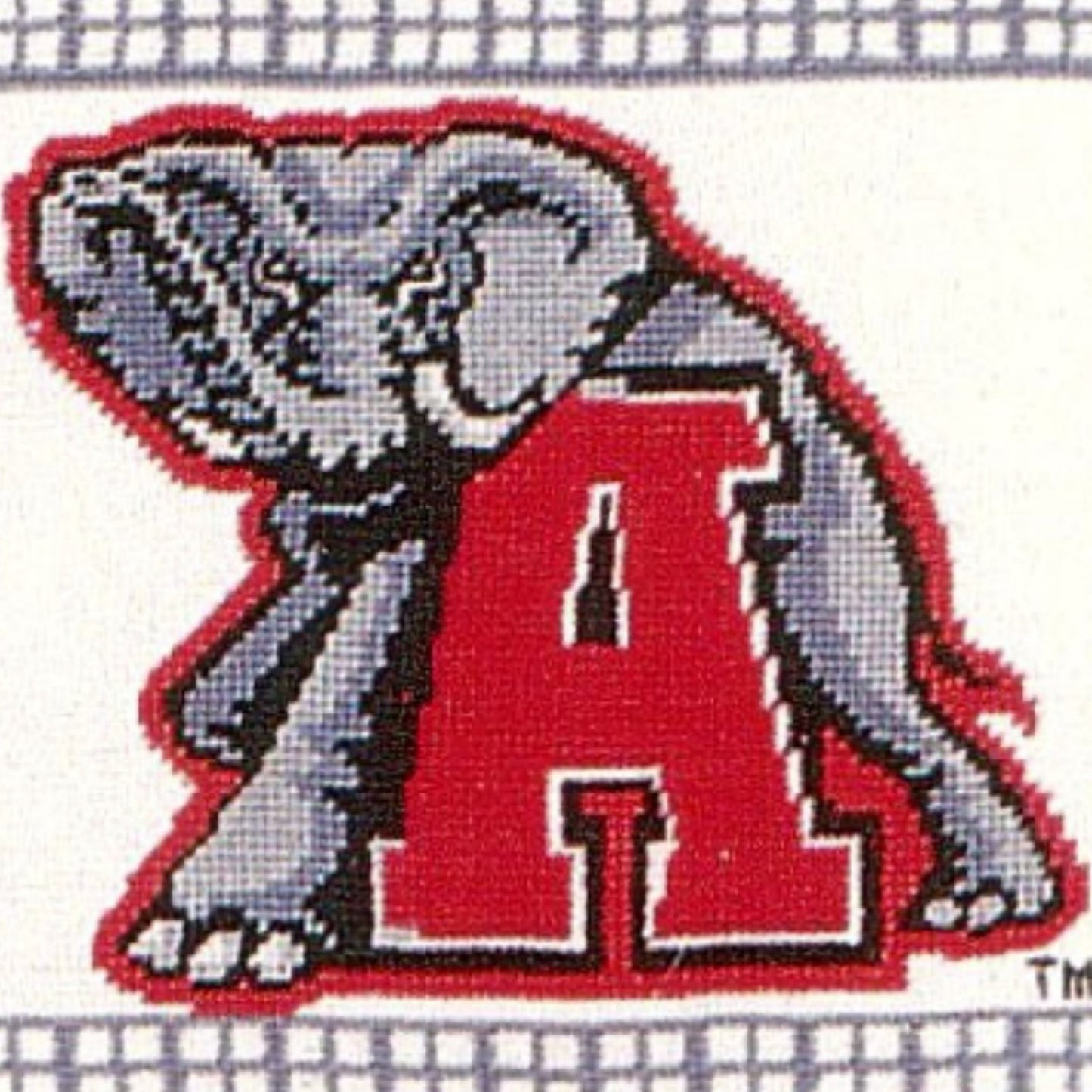 Handmade Wool Needlepoint Pillow Cover - Decorative Throw Cushion Cover - Vintage Floral Embroidery Design Alabama