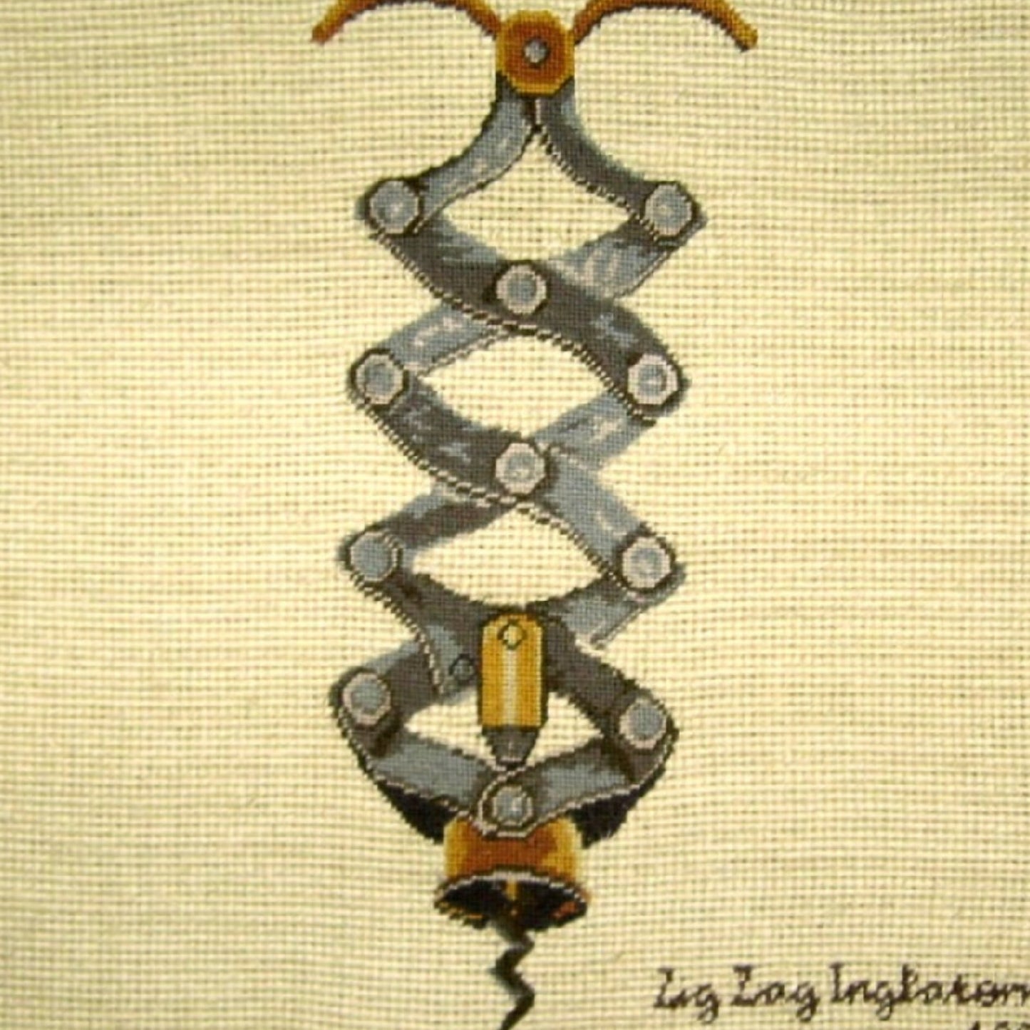 Handmade Wool Needlepoint Pillow Cover - Decorative Throw Cushion Cover - Vintage Floral Embroidery Design  Zig Zag, Inglaterra with 2 color tassel