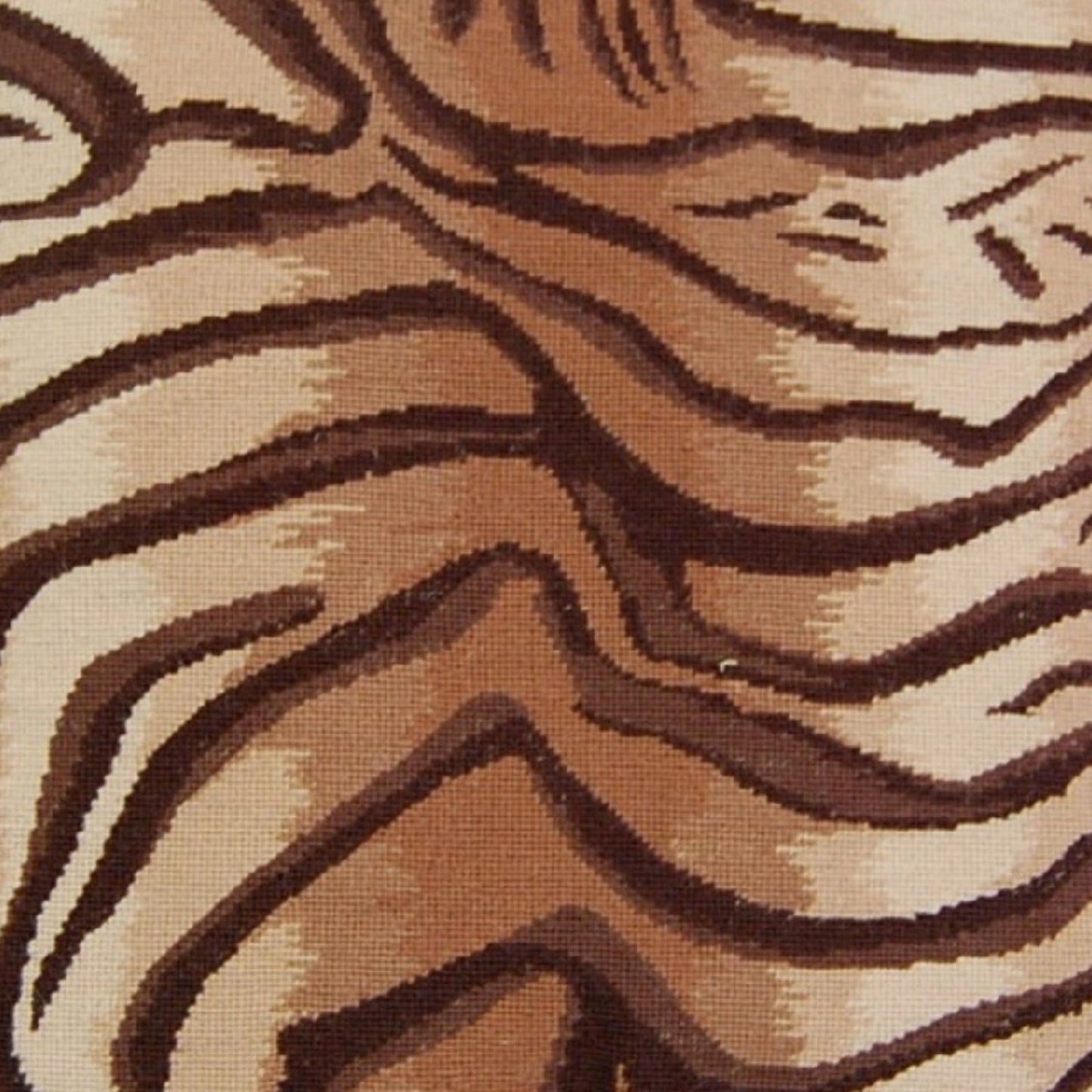 Handmade Wool Needlepoint Pillow Cover - Decorative Throw Cushion Cover - Vintage Floral Embroidery Design  tigger animal print with bush tassel