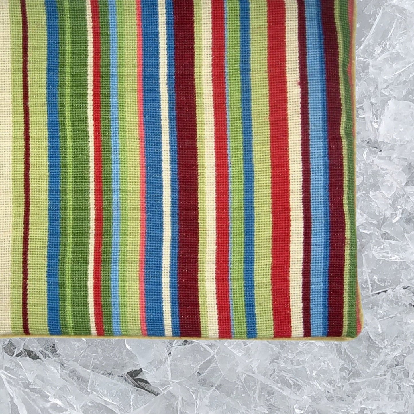 Handmade Wool Needlepoint Pillow Cover - Decorative Throw Cushion Cover - Vintage Floral Embroidery Design water fall in  green, red, sand, blue