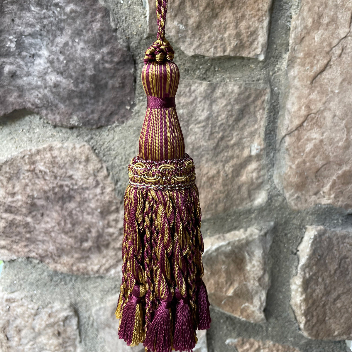 1 Pack Luxury Decorative Tassel with Loop, 11.8in Total Length – Double Layer Design, Ideal for Curtain Tiebacks, Home Décor, Keychains, and Craft Projects E1850