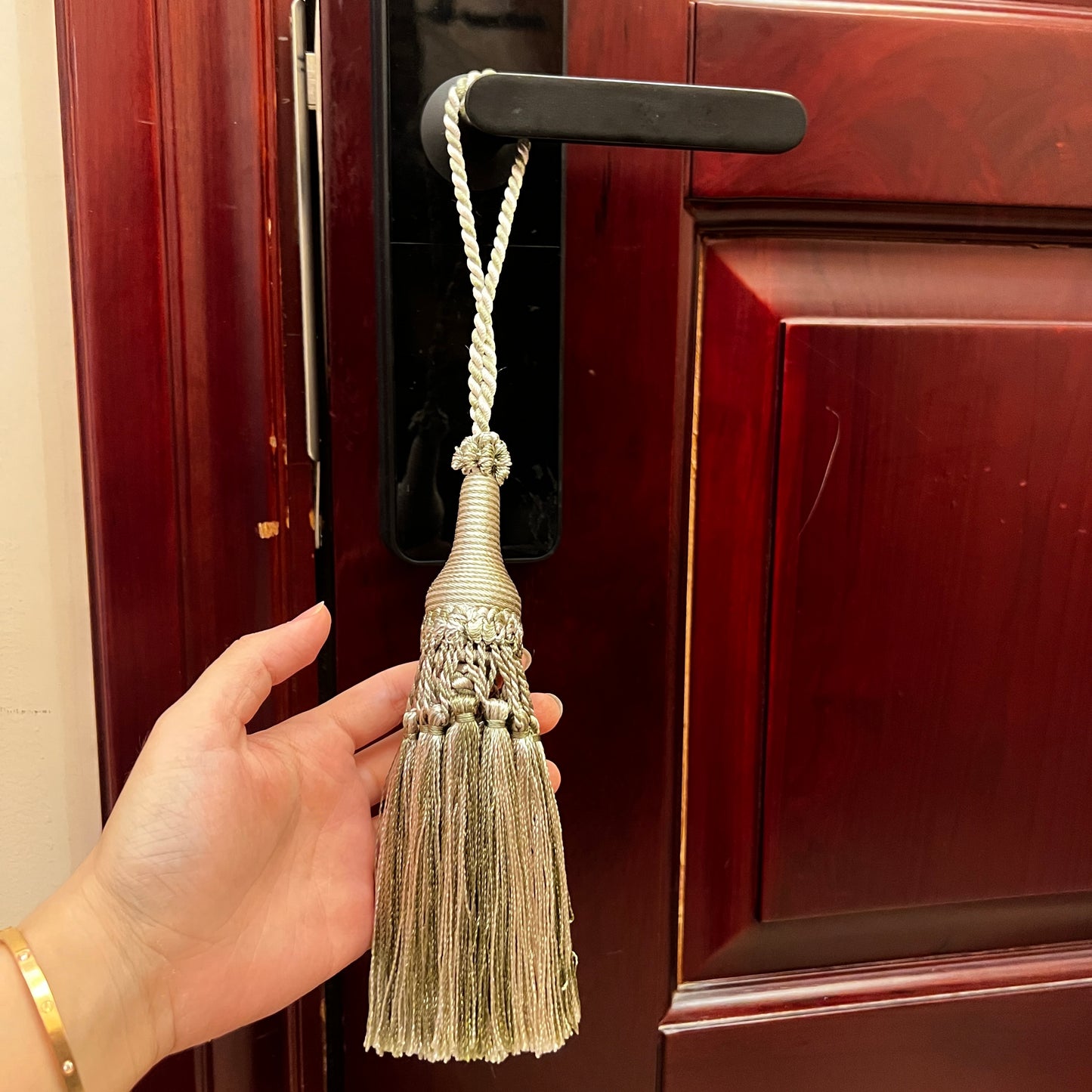 1 Pack Decorative Tassel with Hanging Loop, 14 in Total Length – Elegant Curtain Tieback, Door Handle Ornament, and Home Décor Accent E96147