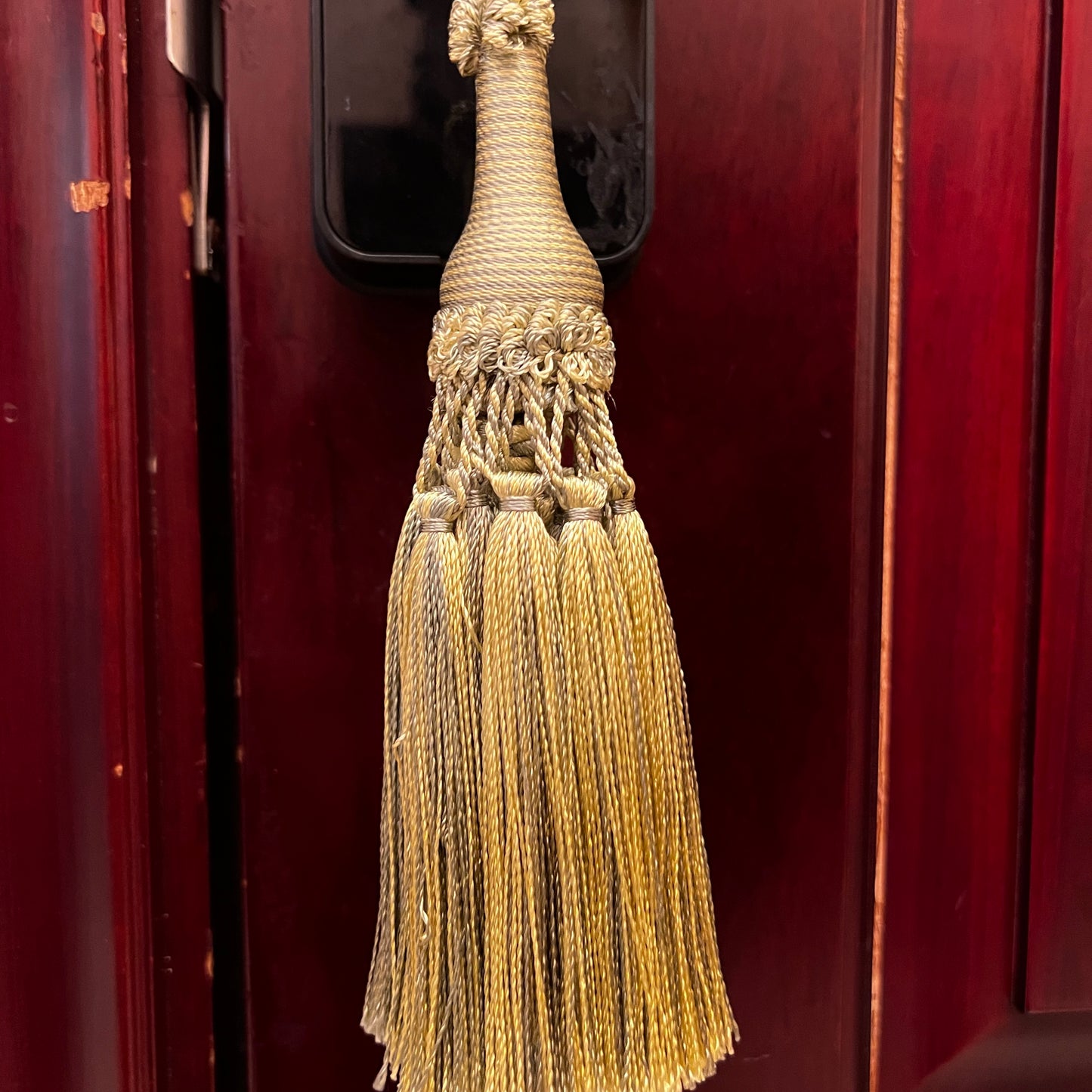 1 Pack Decorative Tassel with Hanging Loop, 14 in Total Length – Elegant Curtain Tieback, Door Handle Ornament, and Home Décor Accent E96147