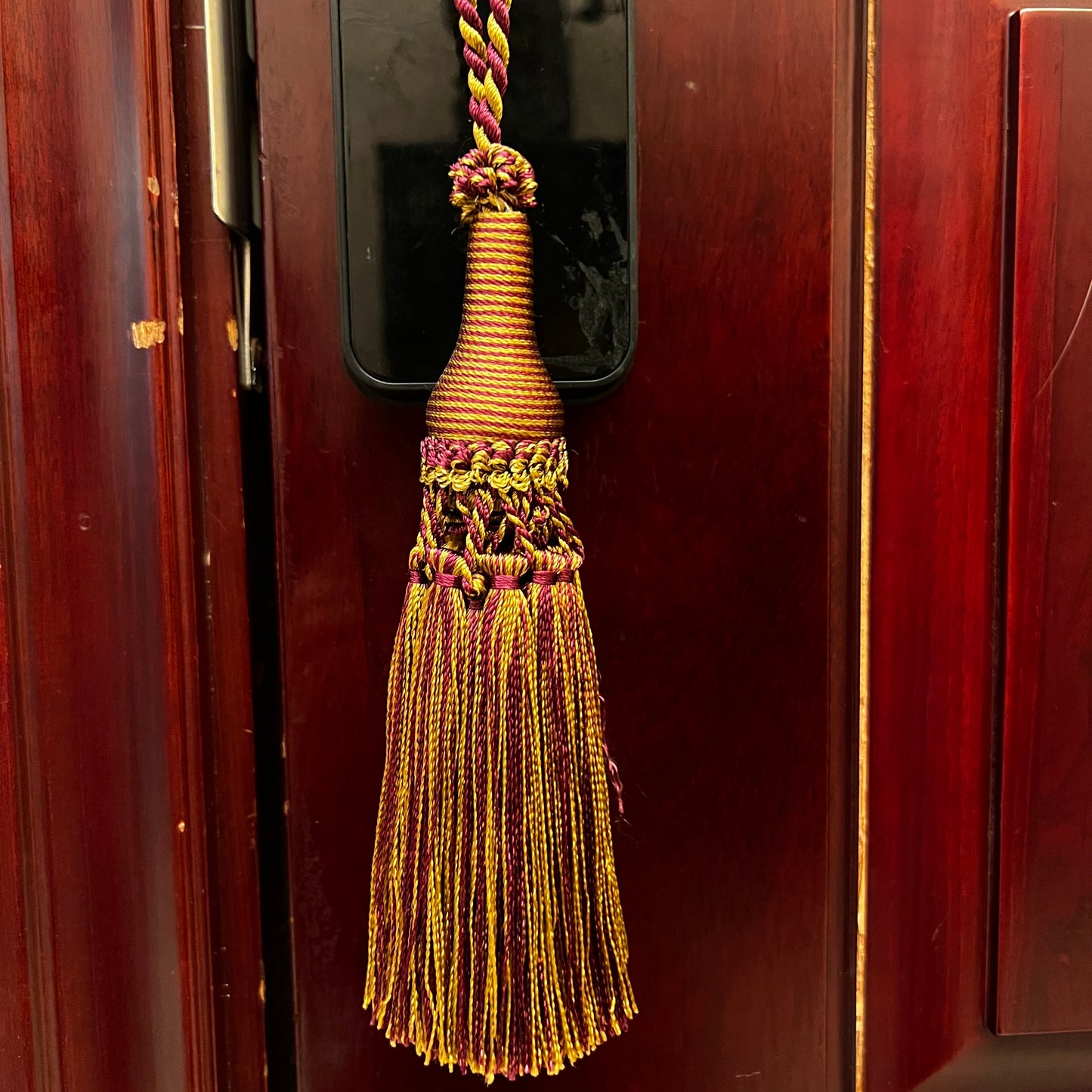 1 Pack Decorative Tassel with Hanging Loop, 14 in Total Length – Elegant Curtain Tieback, Door Handle Ornament, and Home Décor Accent E96147