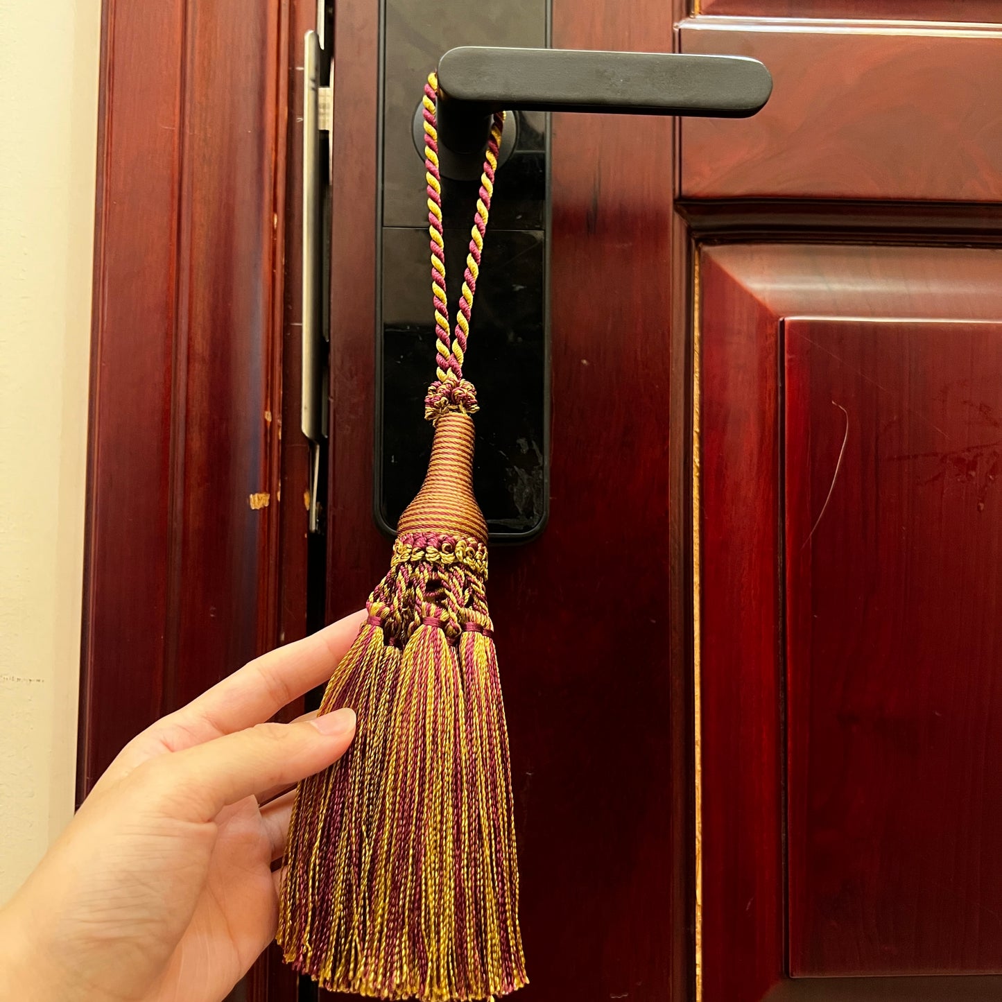 1 Pack Decorative Tassel with Hanging Loop, 14 in Total Length – Elegant Curtain Tieback, Door Handle Ornament, and Home Décor Accent E96147
