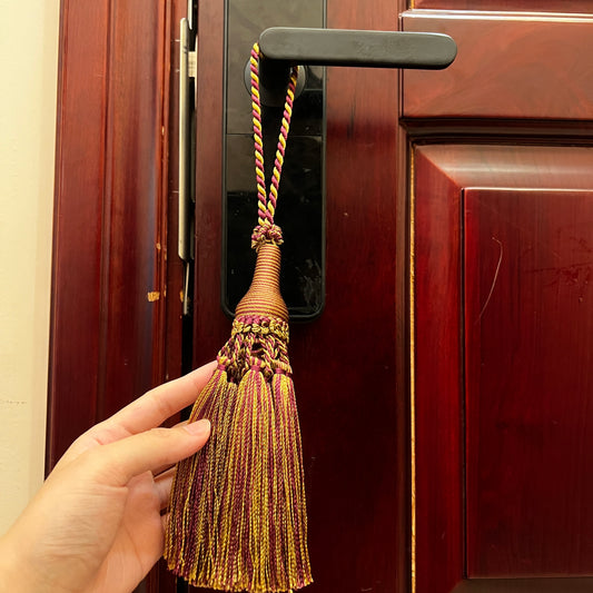 1 Pack Decorative Tassel with Hanging Loop, 14 in Total Length – Elegant Curtain Tieback, Door Handle Ornament, and Home Décor Accent E96147